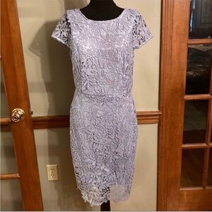 Lulu's Lavender Lace Midi Dress